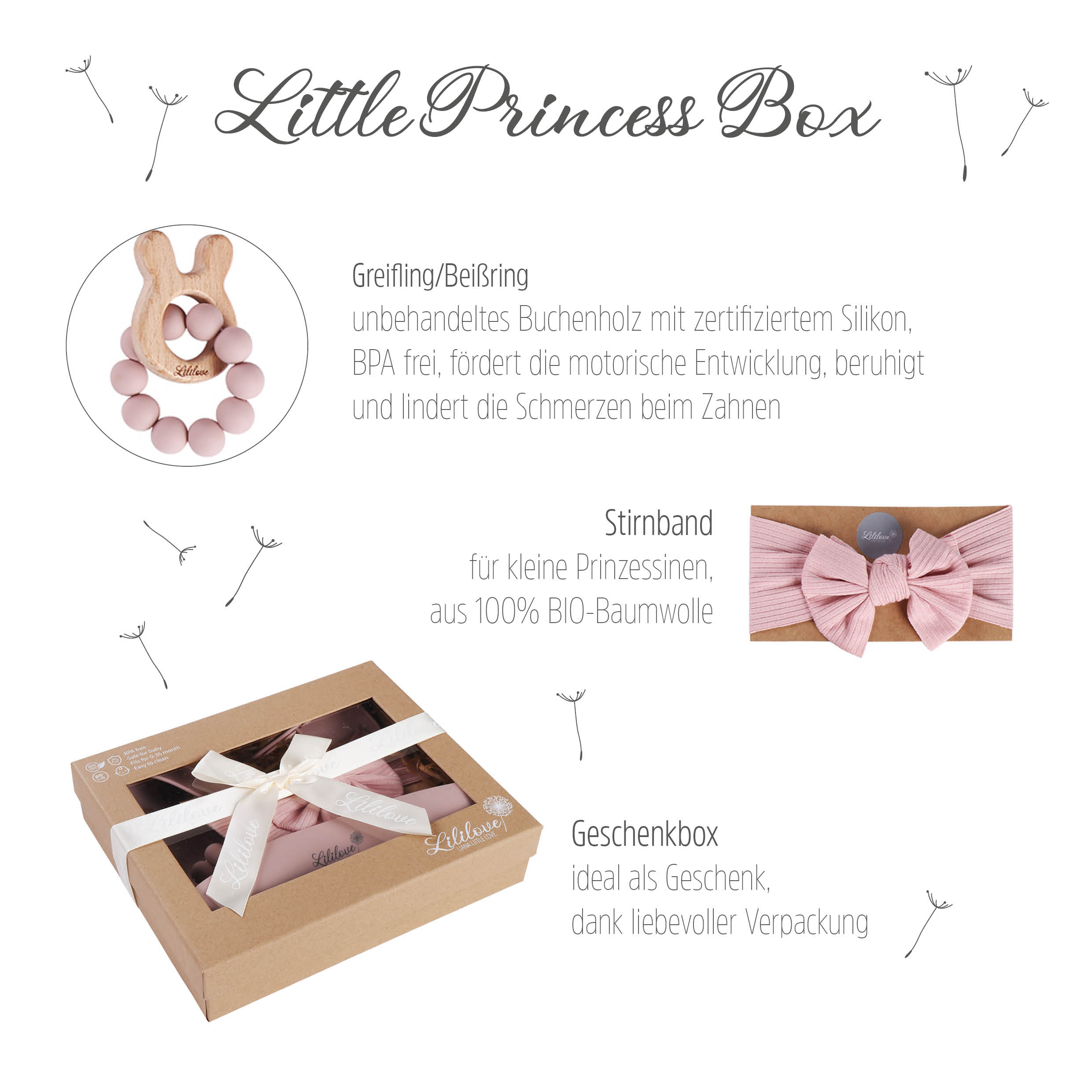 Geschenkset - Little Princess Box - rose