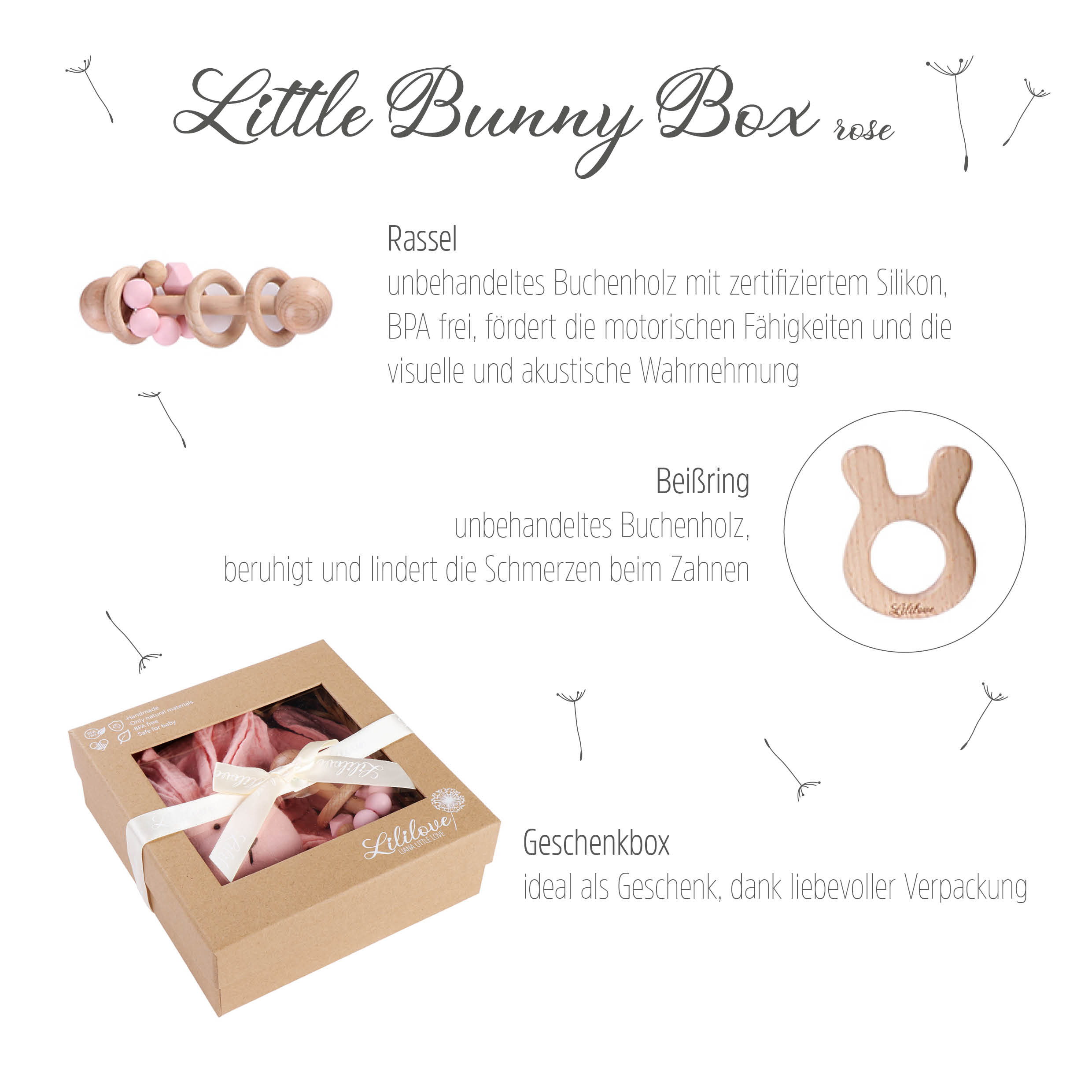 Geschenkset - Little Bunny Box - rose