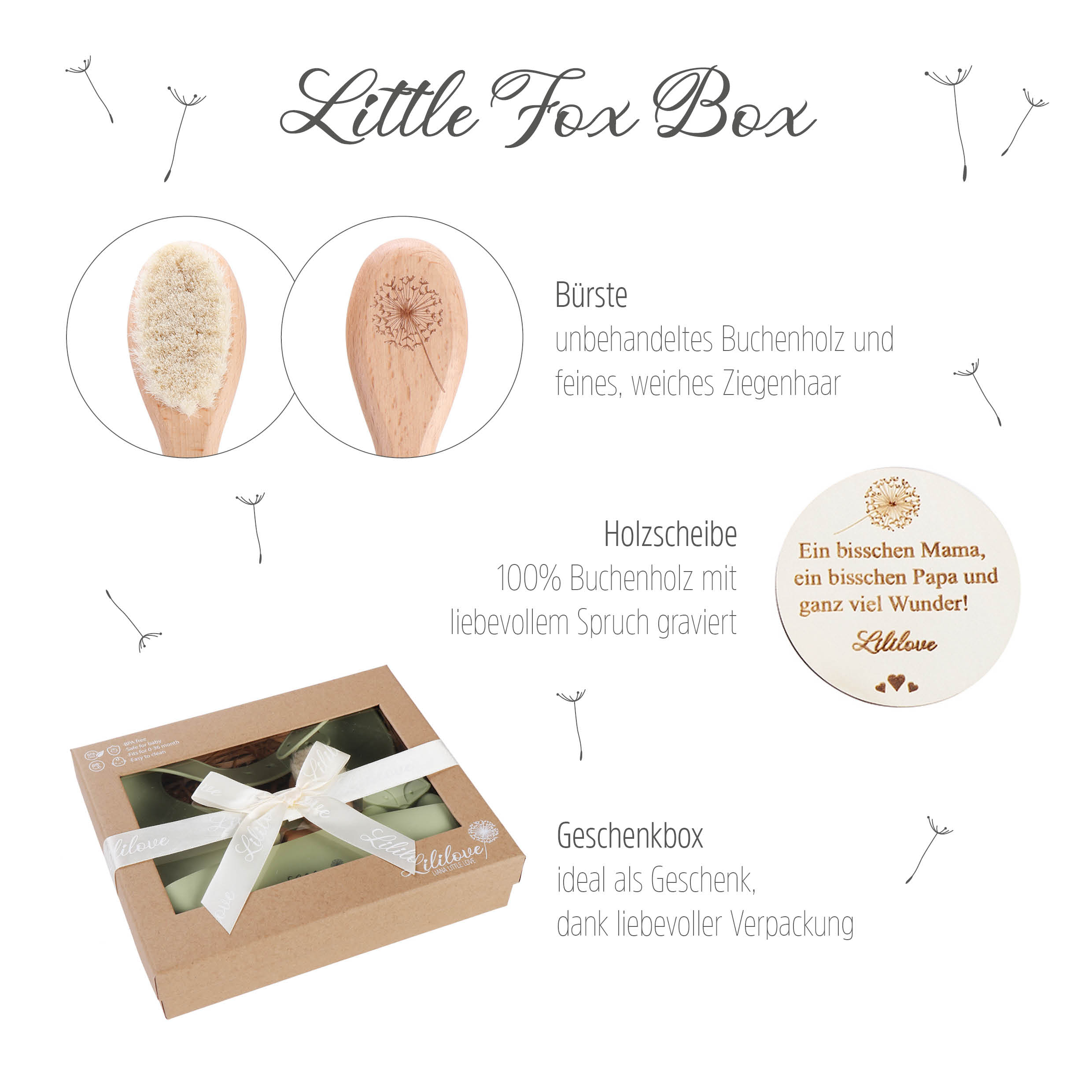 Geschenkset - Little Fox Box - green