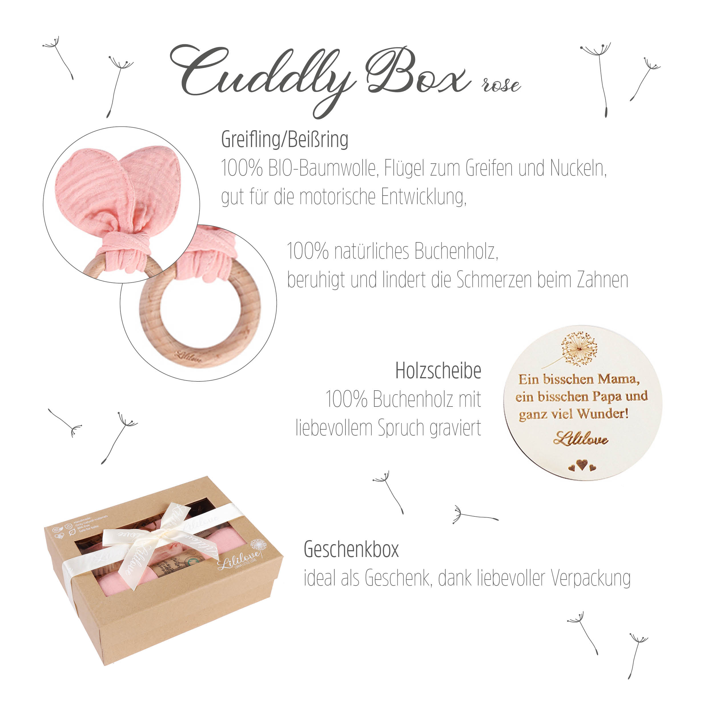 Geschenkset - Cuddly Box - rose