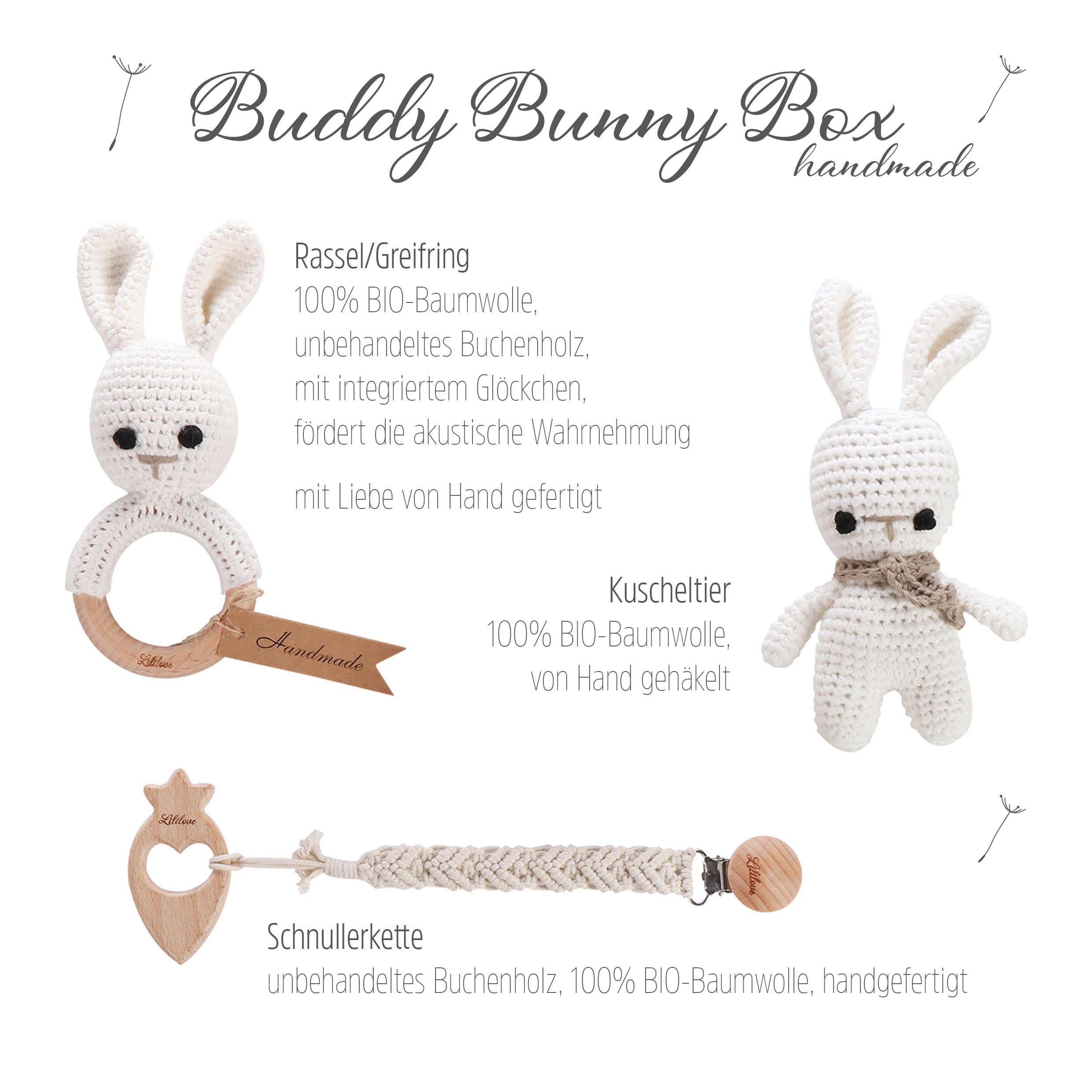 Geschenkset - Buddy Bunny Box - handmade