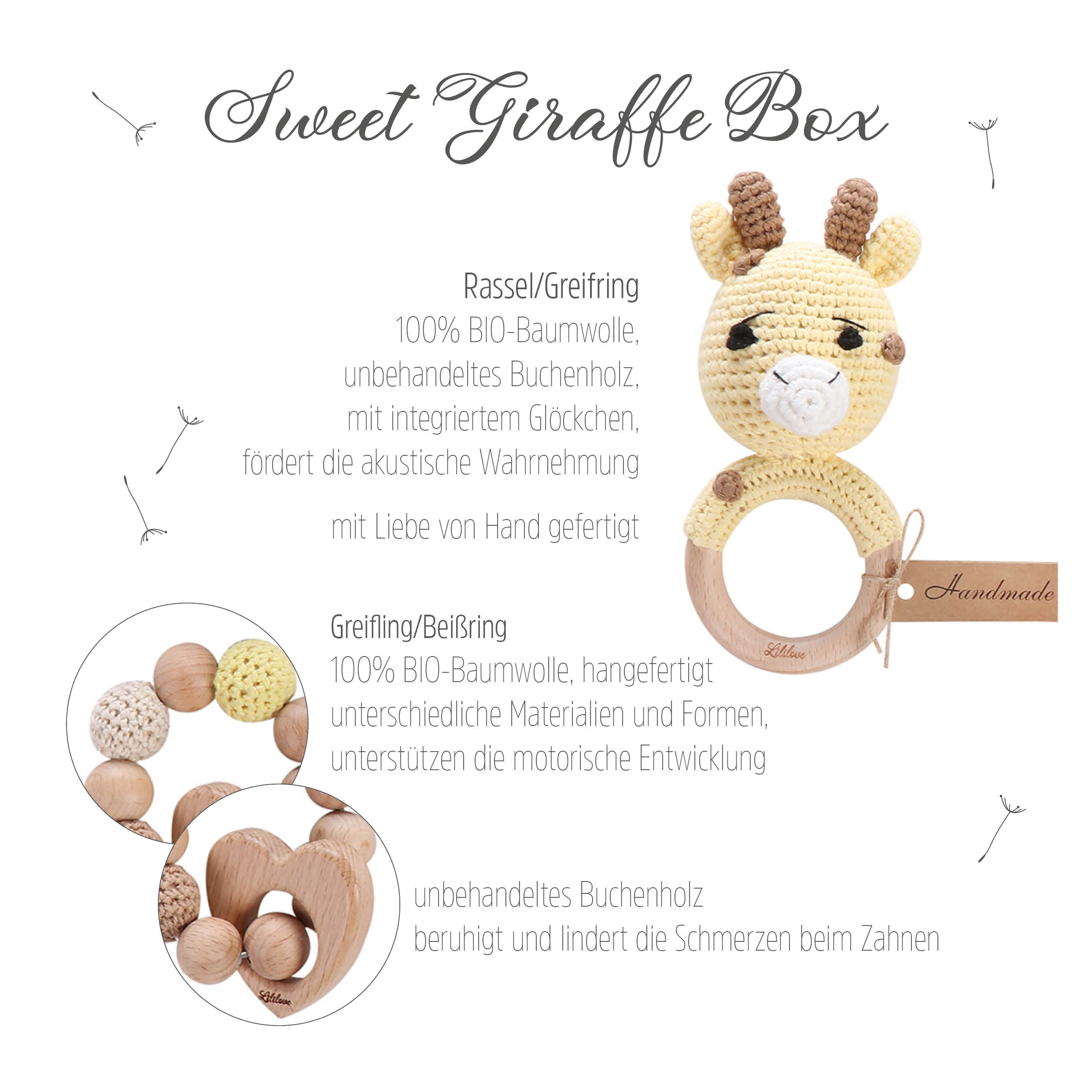 Geschenkset - Sweet Giraffe Box - handmade