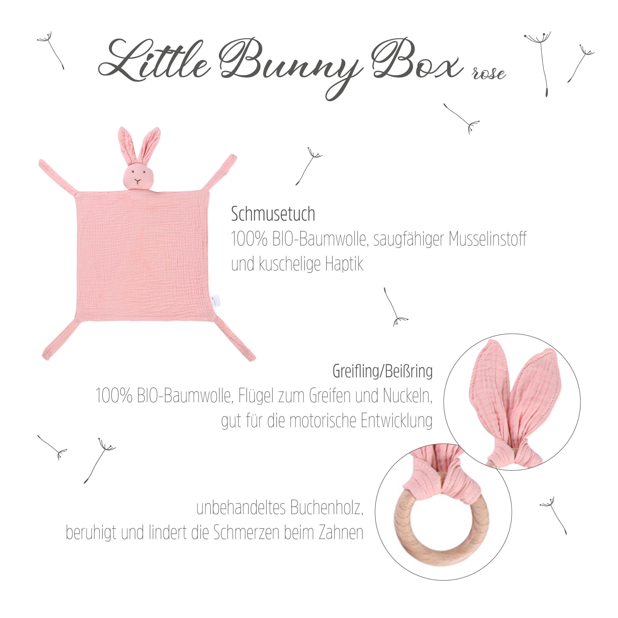 Geschenkset - Little Bunny Box - rose