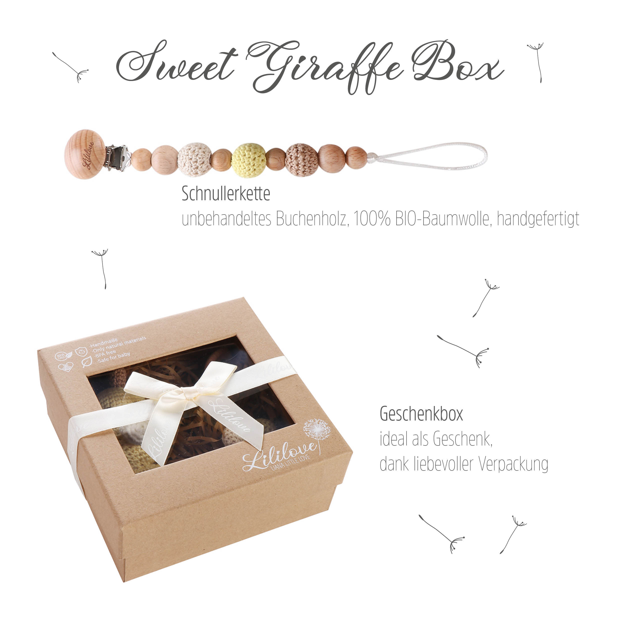 Geschenkset - Sweet Giraffe Box - handmade