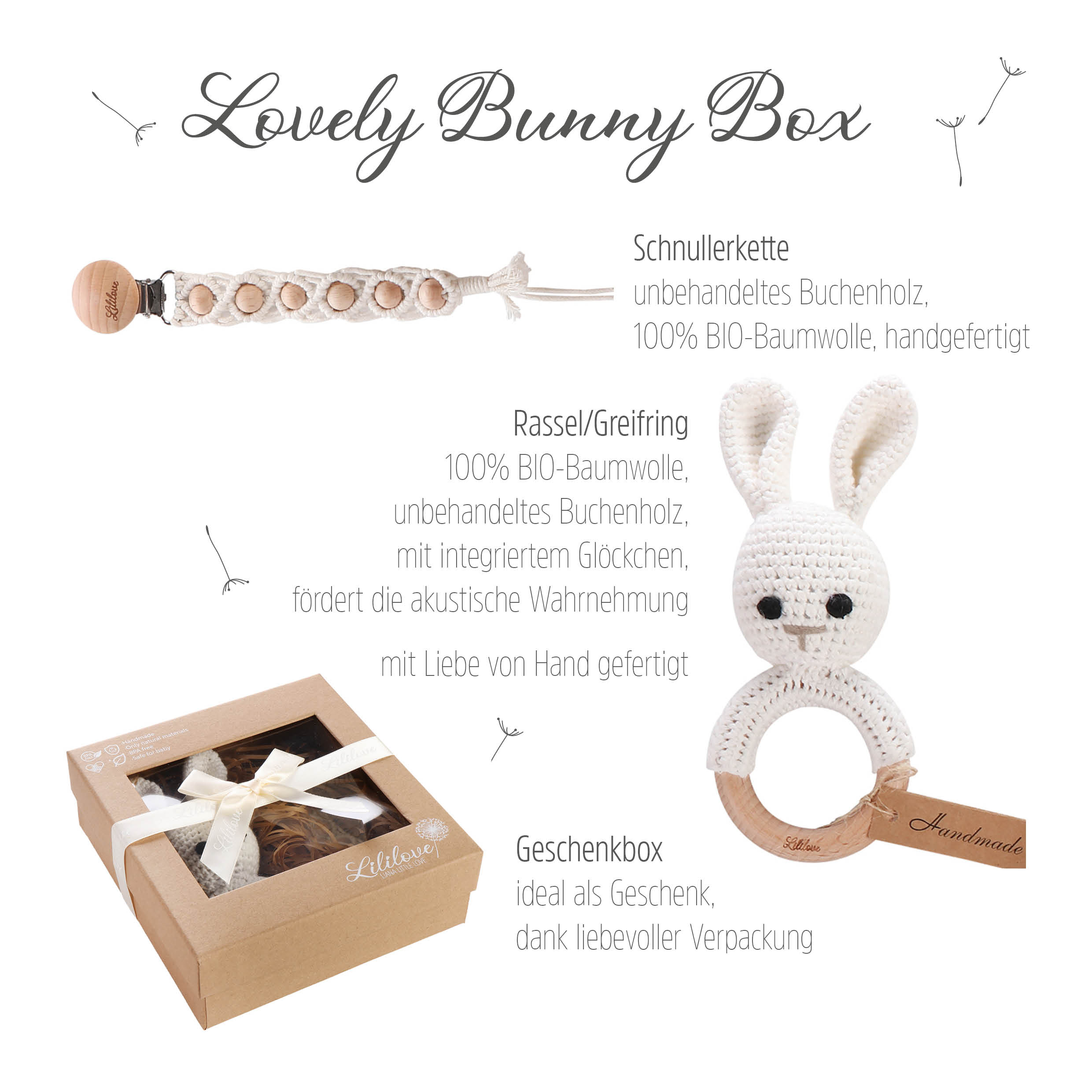 Geschenkset - Lovely Bunny Box - handmade