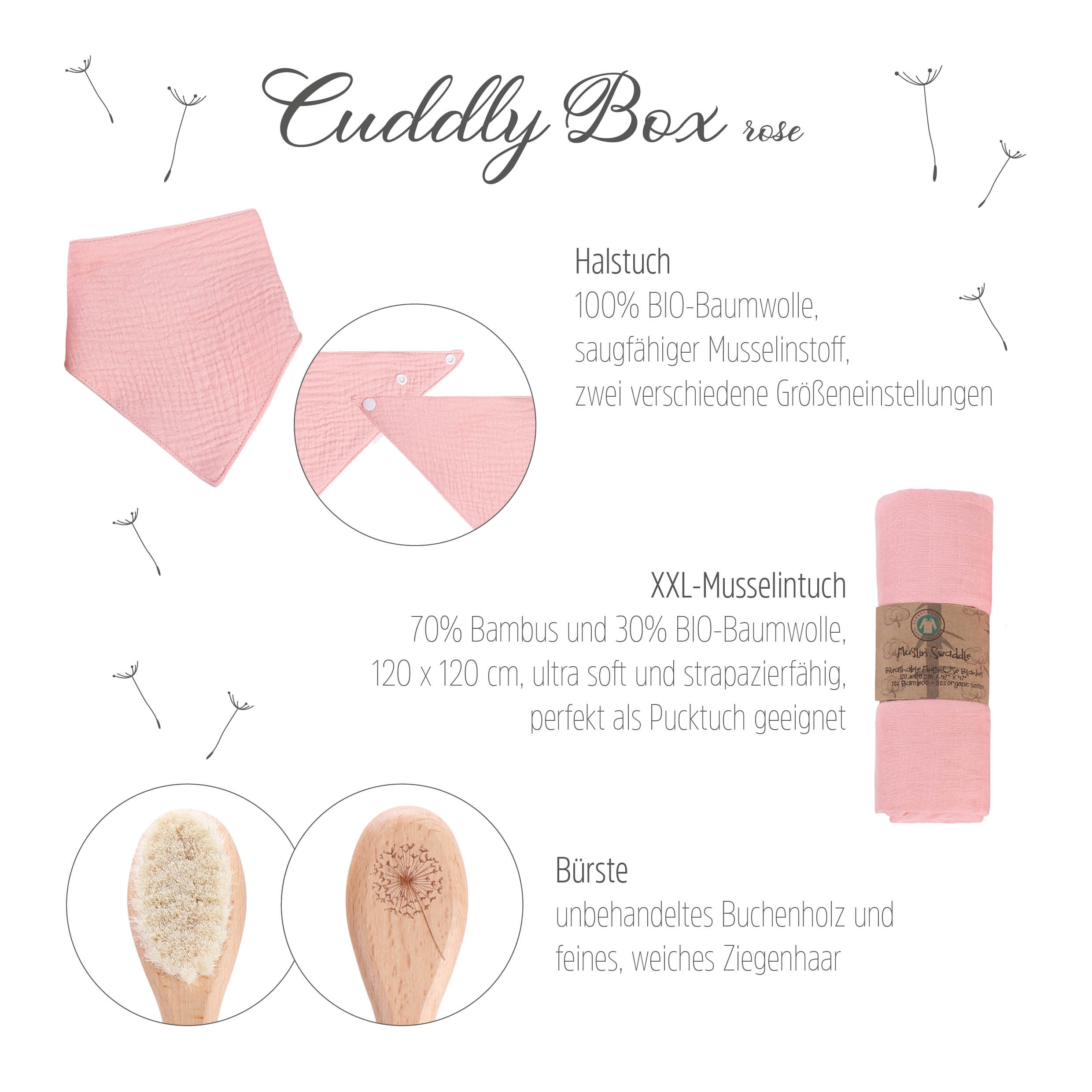Geschenkset - Cuddly Box - rose